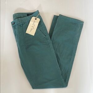 Rag & Bone Teal/Atlantic Blue Chinos 100% Cotton Size Waist 31